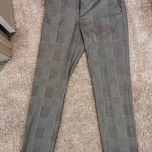 H&M Black and White Plaid Trousers